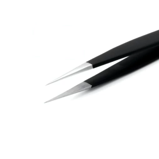 Epilationspinzette Spitz Mit Schwarzem Griff 2 Epilationspinzette Spitz Mit Schwarzem Griff – Bild 2