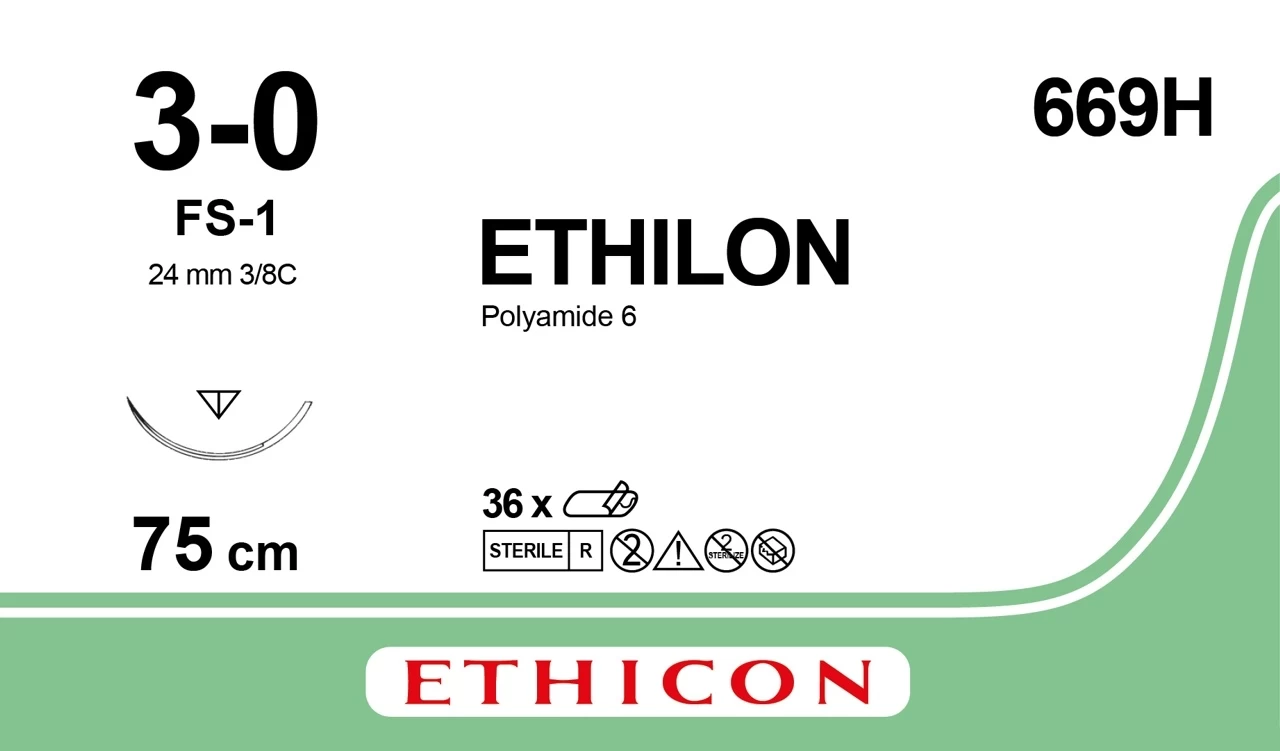 Ethilon Nahtmaterial 3-0 (FS-1) 669H 36 Stk 2 Ethilon Nahtmaterial 3-0 (FS-1) 669H 36 Stk – Bild 2