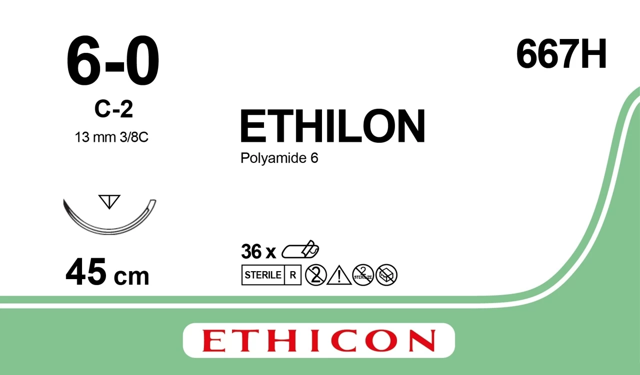 Ethilon Nahtmaterial 6-0 (C-2) 667H 36 Stk 2 Ethilon Nahtmaterial 6-0 (C-2) 667H 36 Stk – Bild 2