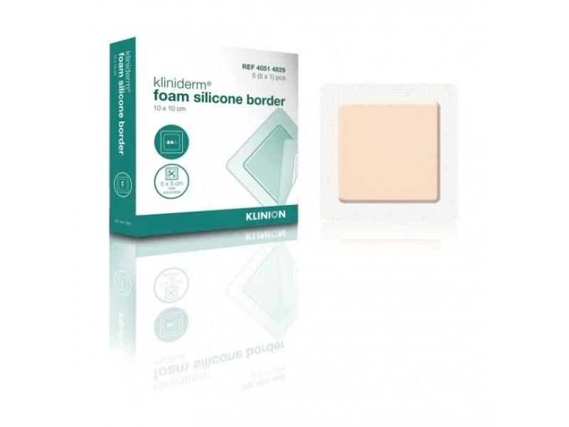 Kliniderm Foam Silikonschaumbinde Mit Rand 10x10cm 1 Kliniderm Foam Silikonschaumbinde Mit Rand 10x10cm
