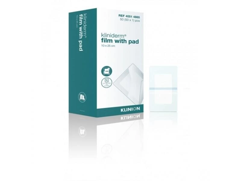 Klinion Kliniderm Film Mit Pad Wundpflaster Steril 10x25cm 1 Klinion Kliniderm Film Mit Pad Wundpflaster Steril 10x25cm