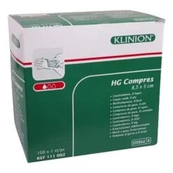 Klinion Mullkompresse HG Steril 8-lagig 8,5x5cm