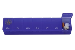 Pillendose 1 Woche - Transparent Blau