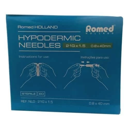 Romed 100 Stück Injektionsnadeln 21 G X 1,5 2 Romed 100 Stück Injektionsnadeln 21 G X 1,5 – Bild 2