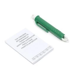 Zeckenpinzette Druckknopfmodell 9cm Kunststoff